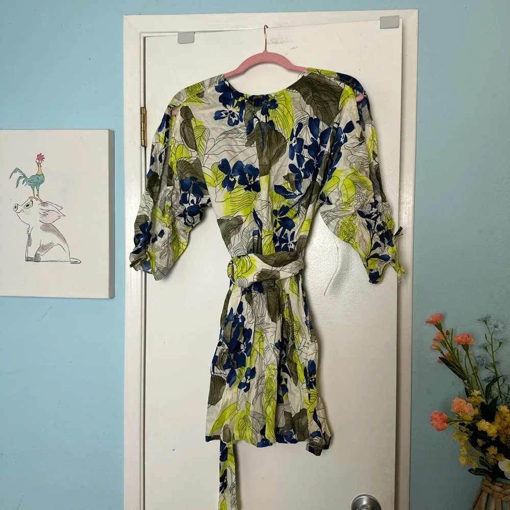 FLORAL BELTED DRESS - Picture 7 of 11